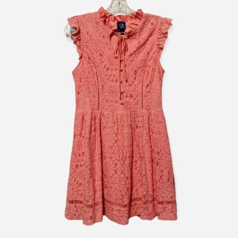 Disney Beauty and the Best junior’s Ruffle Mockneck lace Dress Size:M - Picture 2 of 11